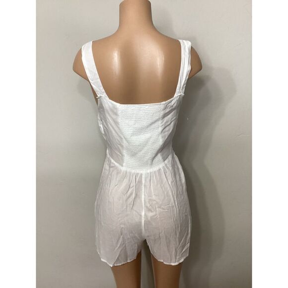 New. Lucky Brand sheer white romper/coverup. Normally $79 - Picture 3 of 9